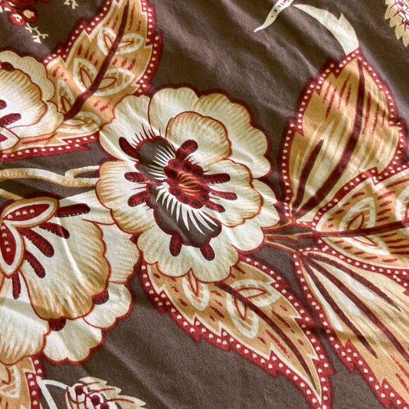 Martha Stewart Queen Size Floral Comforter Floral Print Comforter In Earthy Tone - Picture 4 of 14